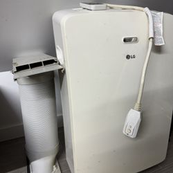 LG Portable Air Conditioner Cools 250 Sq. Ft. with Remote and Window Venting Kit in White