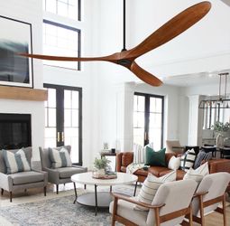 Eliora 88" Ceiling Fans Without Lights, Wood Ceiling Fan no Light with Remote, Large Outdoor Ceiling Fan for Patio, Porch, Bedroom, 6 Speed, Quiet DC 