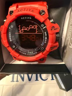 Invicta x Active red digital watch 50mm