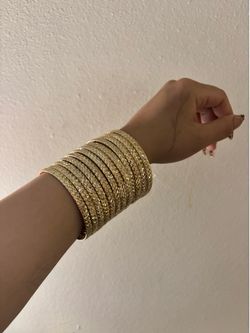 gold bangle set