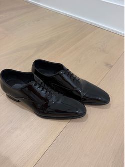 Suitsupply Black Patent Leather Tuxedo Shoes - Men’s Size