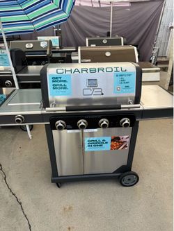 Commercial Series Grill and Griddle Combo Stainless Steel 4 -Burner Infr...