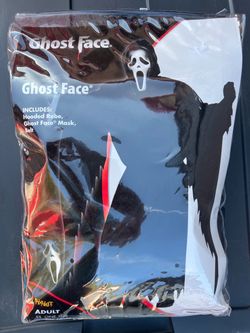 Ghost Face Halloween Costume Adult One Size With Voice Changer