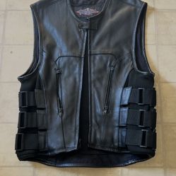 Streets & Steel Biker Leather Vest