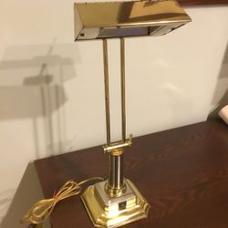 Solid Brass and Silver Lamp 