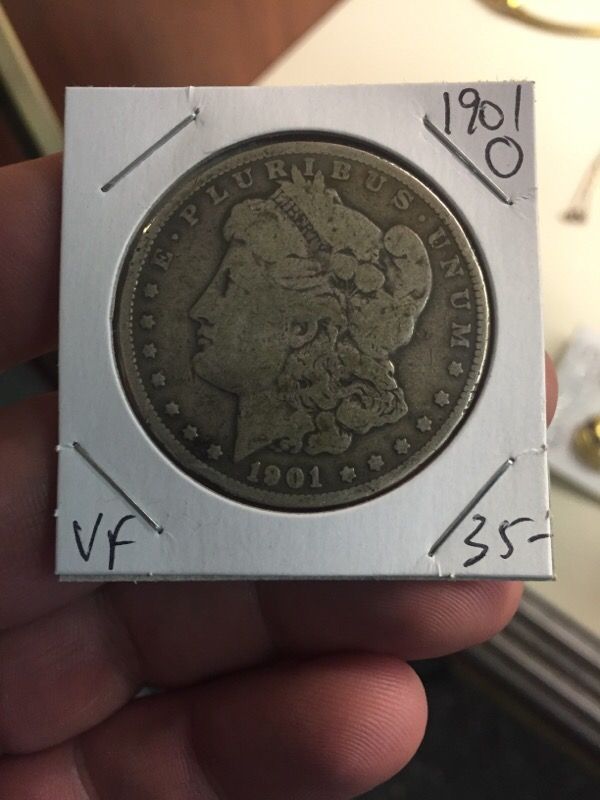1901 O. Morgan silver dollar VF