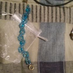 Hand Made Blue Glass Braclet