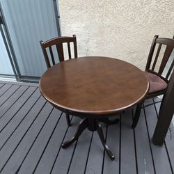 Sturdy Wood Table Set For 2