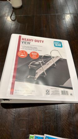 White 3 ring binder