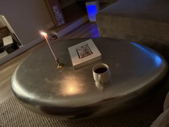 Round Organic Shape Metal Coffee Table
