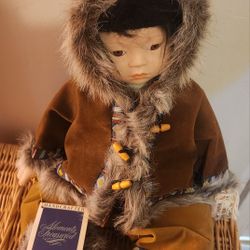 Collectible Porcelain Eskimo Doll Numbered