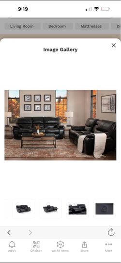 Avenger Black Leather sofa/loveseat