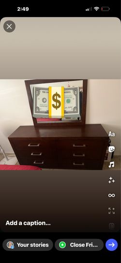 Wood dresser & night stand