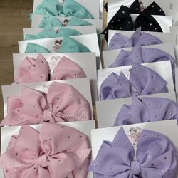 Rhinestone Hair Bow 