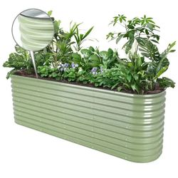 32'' Tall 8x2 Waist-high Metal Raised Garden Bed Kit (9 in 1)