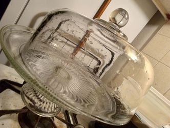 Lead Crystal Candy dish, and ice bucket, and cake plater