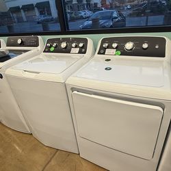 GE washing machine and gas dryer