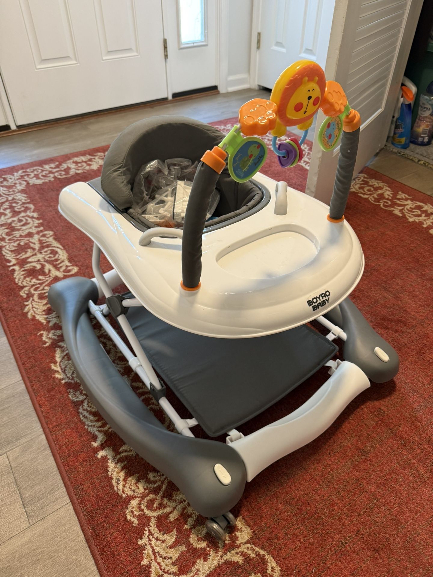 Baby Walker – 5-in-1 Adjustable w/ Toys & Seat