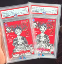 PSA 10 Monkey D. Luffy One Piece Magazine Vol. 20