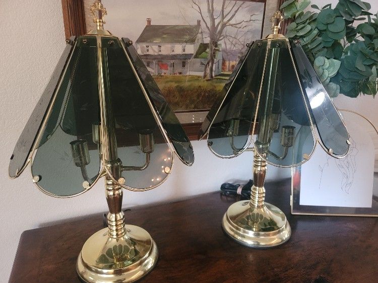 Mid Century Modern Lamp Set For Sale