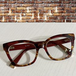 Vintage Max Mara Eyeglass Frames Eyeglasses MM 247 Tortoiseshell Deep Red Wine