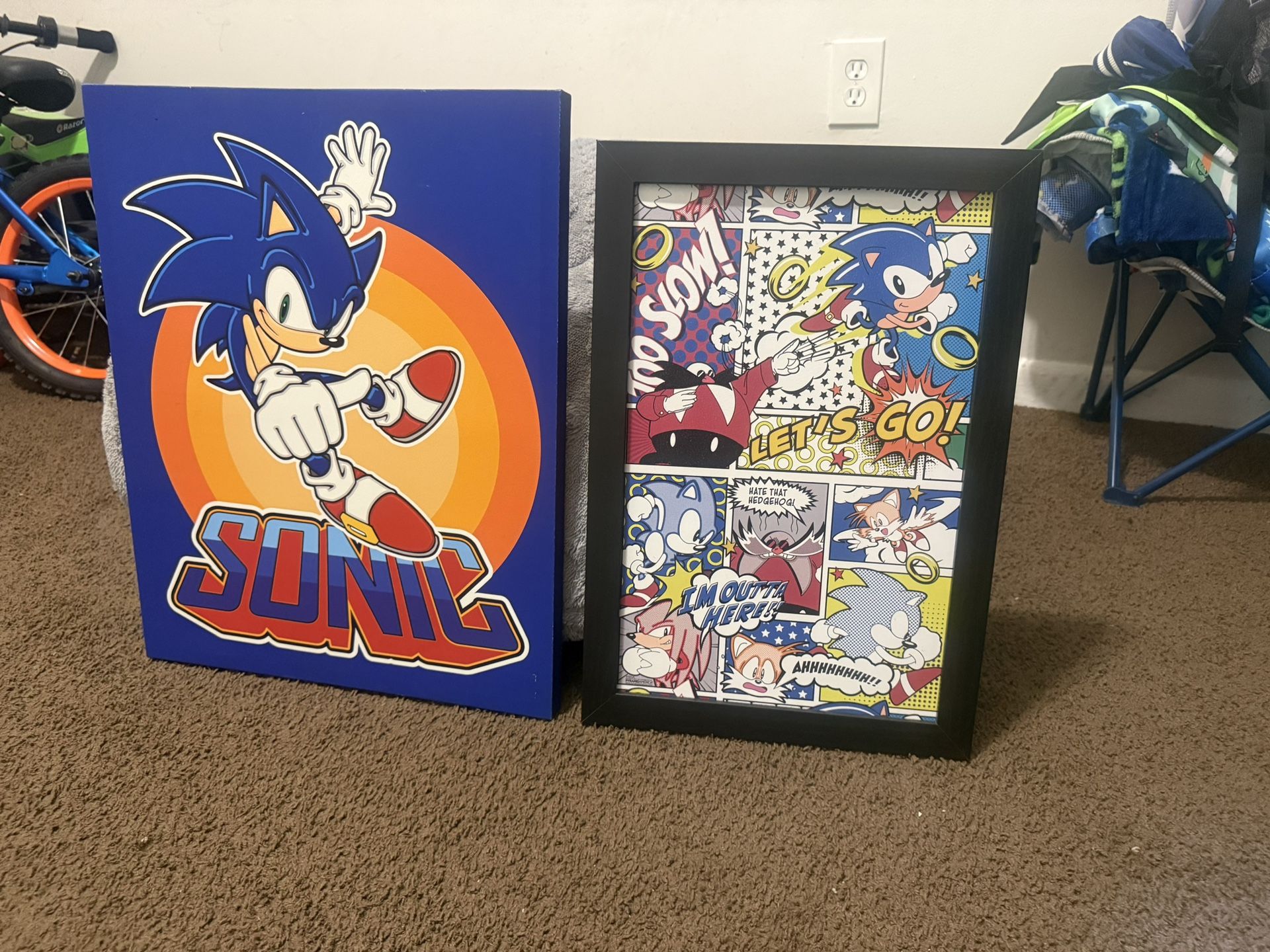 Kids sonic pictures both pictures together for 15.00