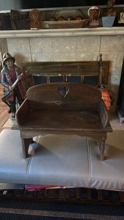 Vintage -handmade wooden bench