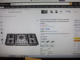 5 Burners Stainless Steel Gas Cooktop 34in