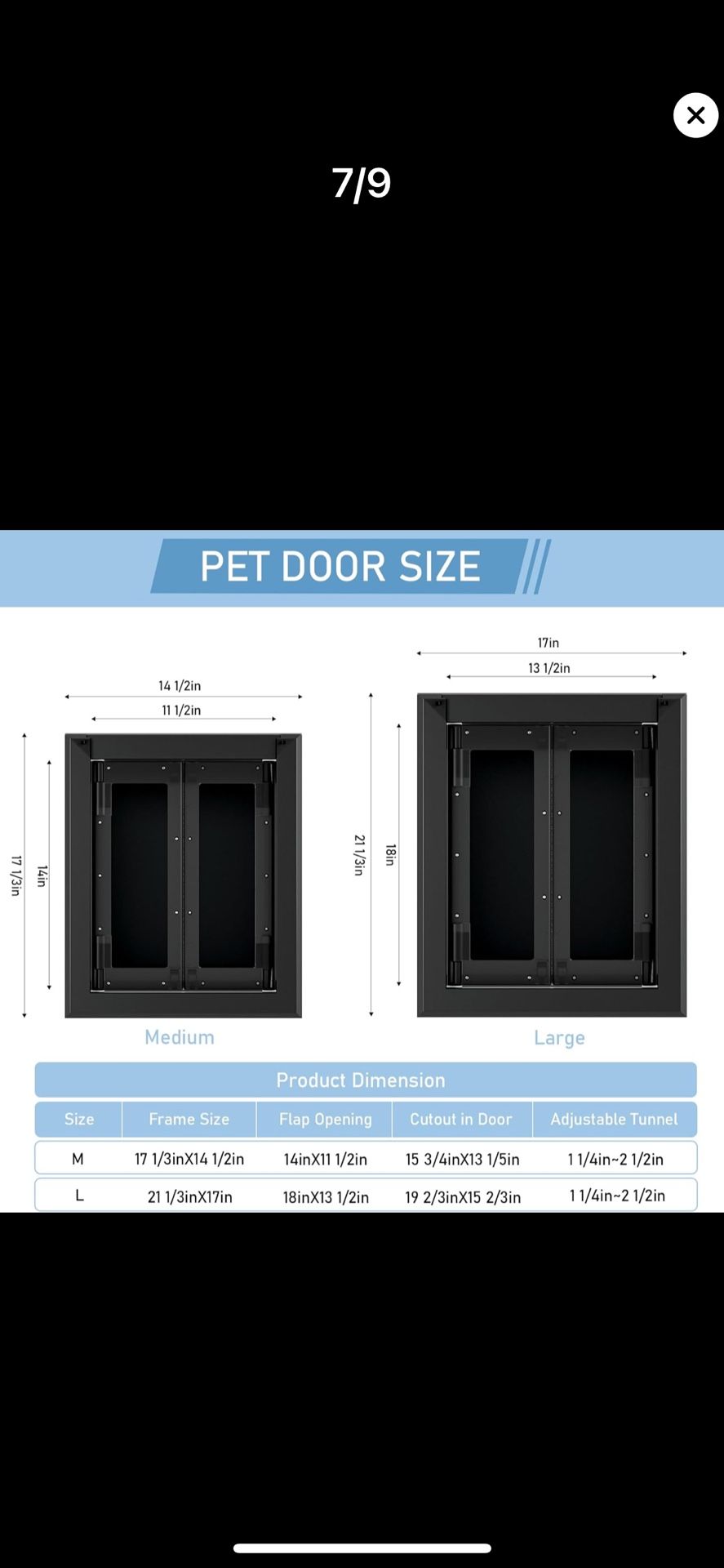 Aluminum Energy Efficient French Large Dog Door