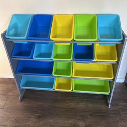 Storage Organizer with 16 Removable Bins