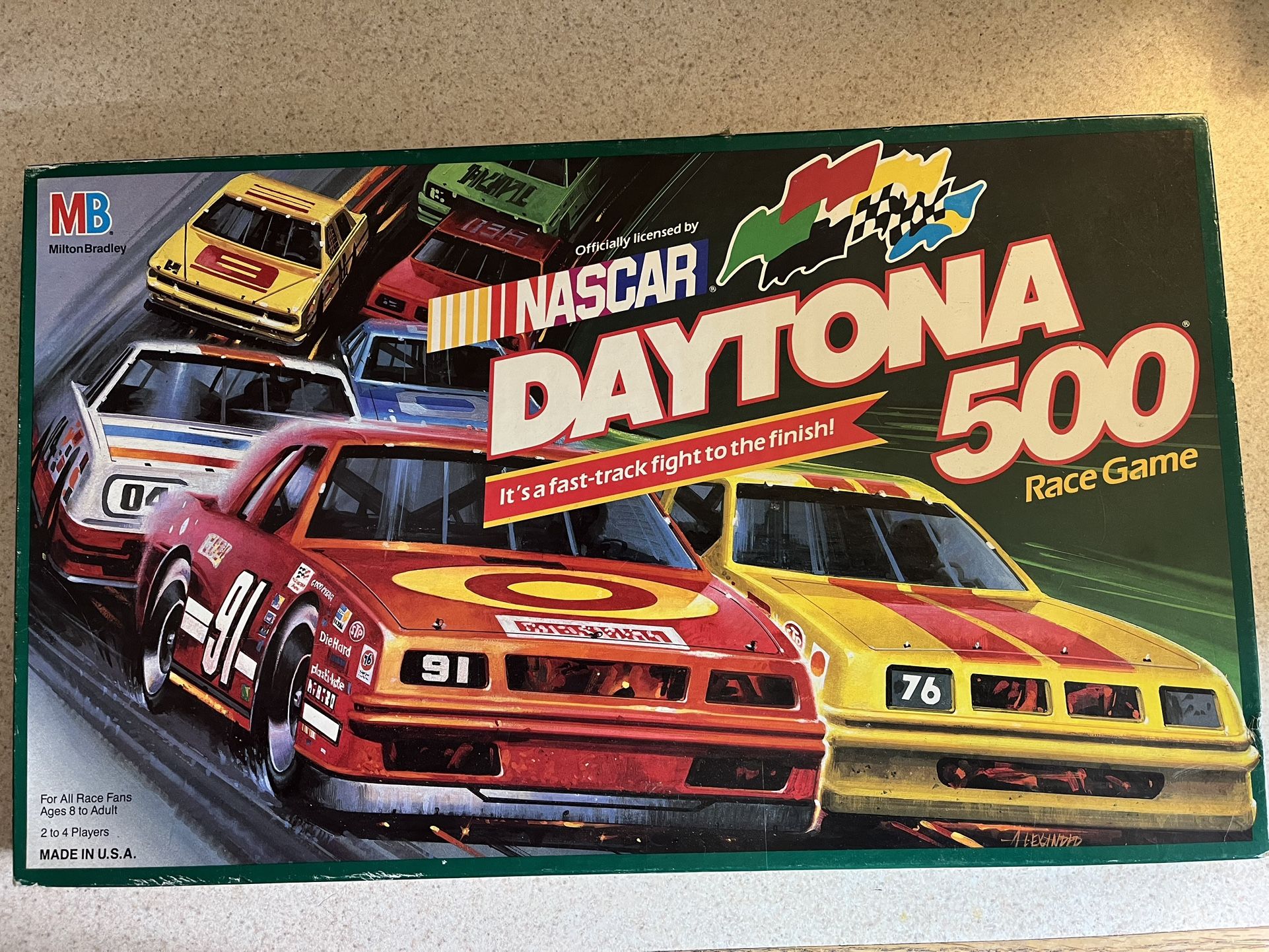 1990 Milton Bradley NASCAR Daytona 500 Board Game