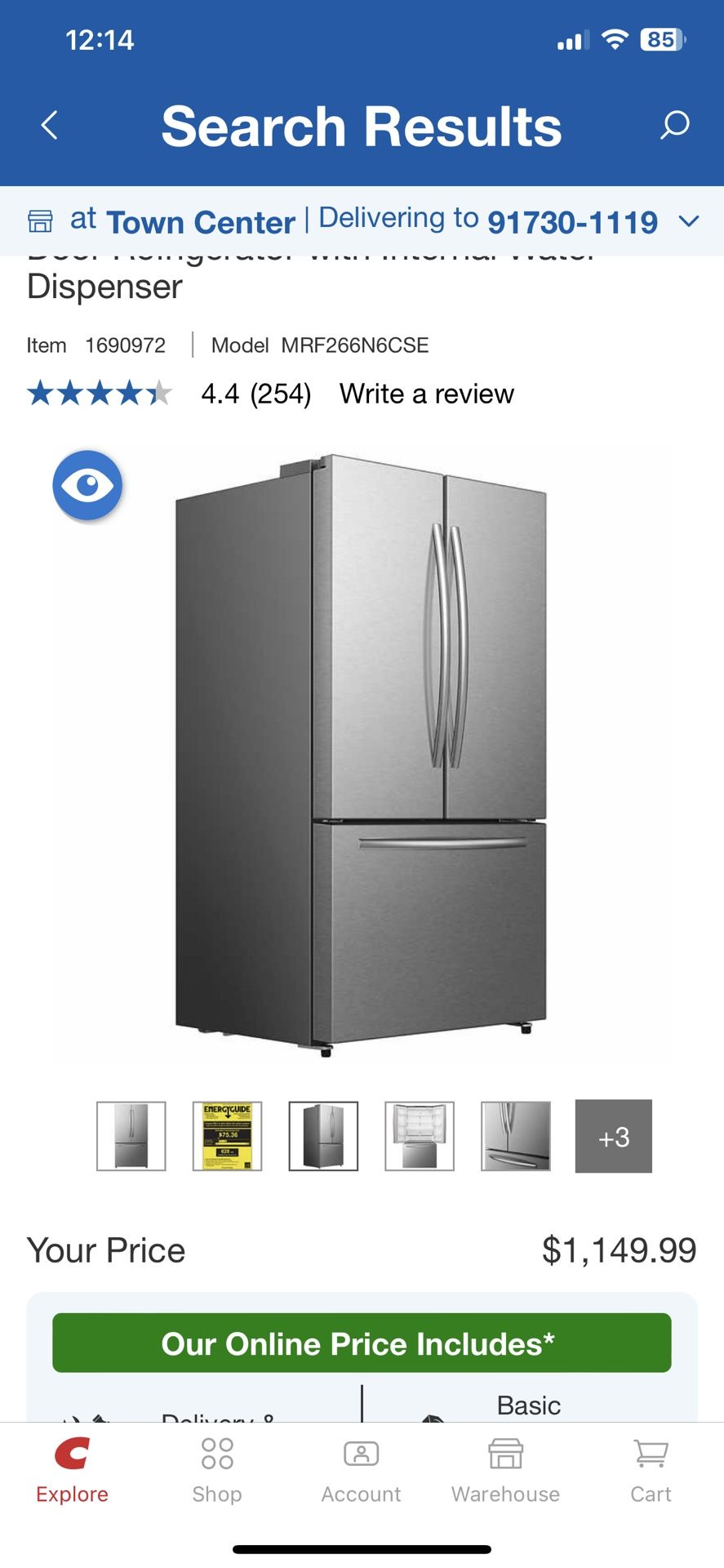 French Door Refrigerator  Counter Depth Max