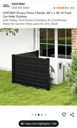 Costway privacy fence for AC Pool pump