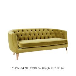 Green Tufted Sofa
