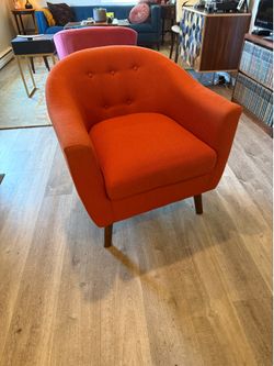 Orange Barrel Chair