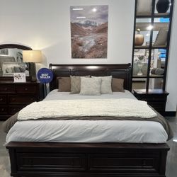 Bed and Dresser and two side table for sale.