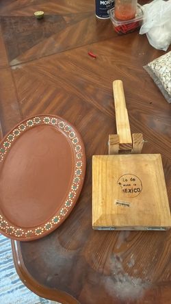 Mexican Terracotta Oval Serving Platter  para  poner tamales  family  reunion   Y la tortilla  maker   Or  Gordita s