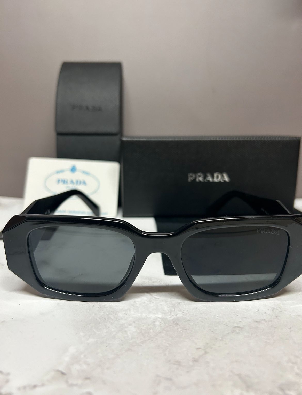 Black Prada Signature Sunglasses Unisex