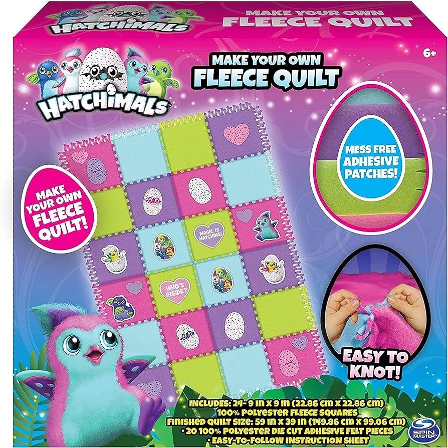 Brand New Hatchimals No-sew Make Your Own Fleece Quilt