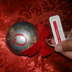Glass Q Ornament 