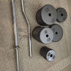 Weight Set, Bench, and Accessories 