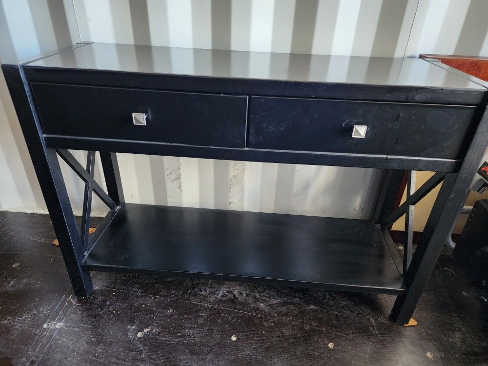 Black Wooden Entryway/Console Table 