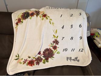 Flower Milestone Monthly Blanket for Newborn