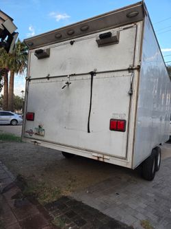 White Enclosed Cargo Trailer