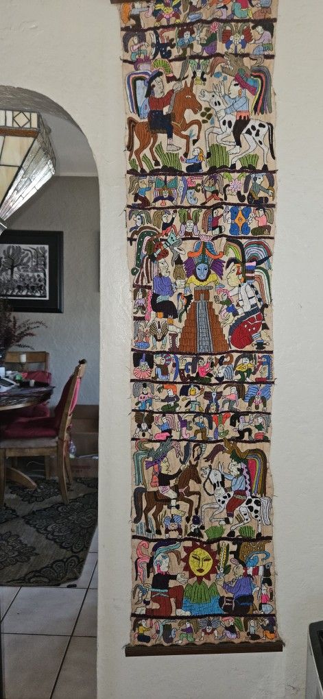 Beautiful Rare Original Azteca Tapestry Wall Works