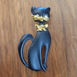 Vintage MCM Cat Brooch Pin