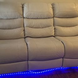 Reclining Sofa & Chair (Sofa Has Wear & Tear) 