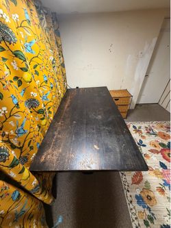 Black wood dining room table