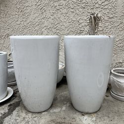 White Ceramic Pots