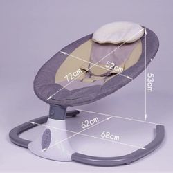 Baby Swings for Infants, 5 Speeds and Remote Control，5 Point Harness Belt - Portable Baby Swing and Bou